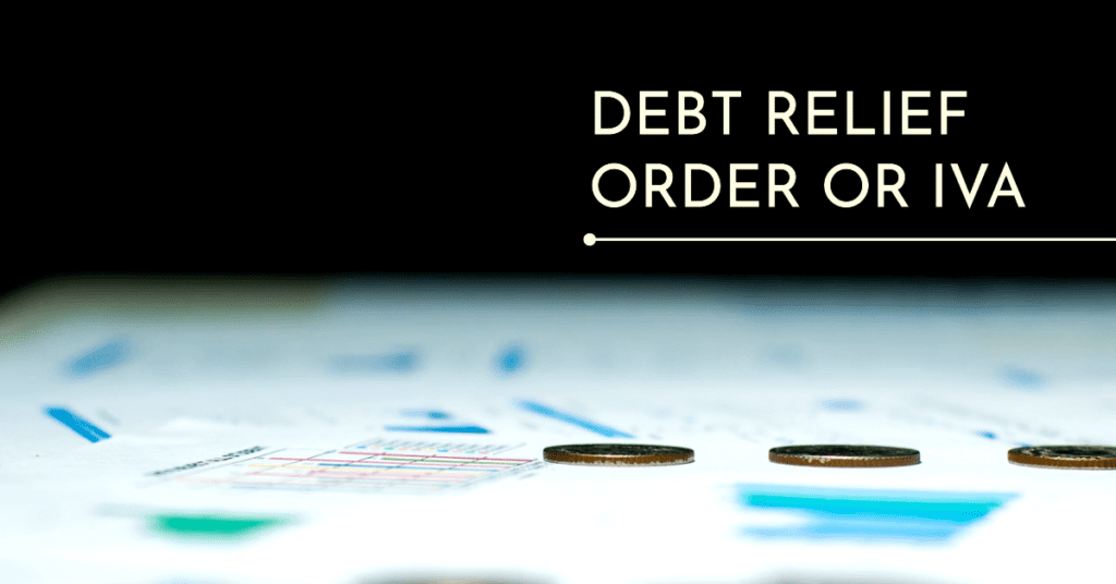An Image with coins asking Debt Relief order or IVA