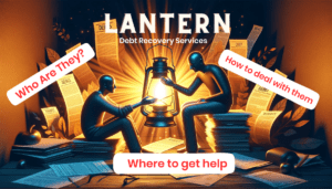 Concept of 'Lantern, debt with a human touch'. Include a warm glowing lantern